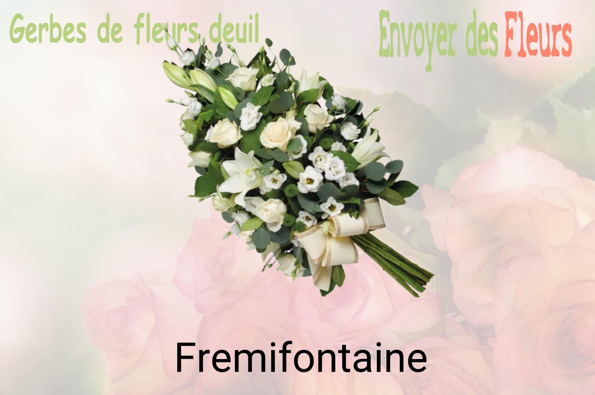 Gerbe de fleurs de deuil livrée à Fremifontaine